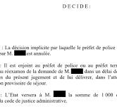 TA paris N°2305451/3-2 – Maître Sihem Chaïb Hidouci