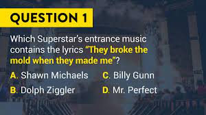 Aug 21, 2020 · trivia is not just a way for you to flex your brainpower over friends and colleagues, it's a really fun way to learn.whether you know the answer or not, after playing a lot of trivia you will eventually start learning facts about geography, history or anything really. Wwe Trivia Challenge Wwe