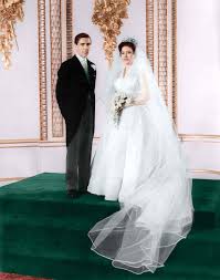The ceremony was the first royal wedding to be broadcast on television and was watched by 300 million people worldwide. Daily Mail Revisits Princess Margaret S Stylish Nuptials Princess Margaret Wedding Wedding Dresses Images Princess Wedding Gown