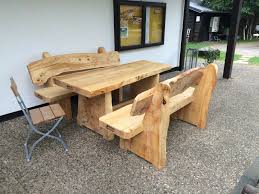 Bausatz Rustikale Holzgarnitur Sitzgruppe Hochzeitsbank Aus Weisstanne In 2020 Rustikal Gartenmobel Lounge Set Sitzgruppe