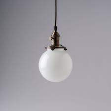 Round Glass Pendant Light Fixture 6 White Glass Globe Etsy Pendant Light Fixtures Pendant Light Glass Pendant Light