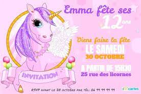 Invitation anniversaire fille 10 ans licorne. Carte D Anniversaire Gratuite A Imprimer Et A Personnaliser Best Of Frais T Texte Invitation Anniversaire Invitation Anniversaire Carte Invitation Anniversaire