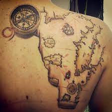 Piri Reis Canakkale Bogazi Haritasi Dovme Dardanels And Gulf Of Saros Map Tattoo Tattoo Dovme