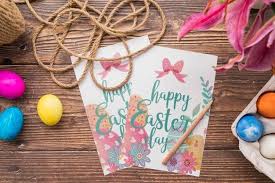 Download Easter Mockup With Rope And Eggs For Free Happy Easter Greetings Easter Colors Happy Easter Day