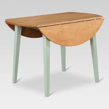 Carey 44 Round Drop Leaf Table Pale Blue Natural Threshold In 2020 Drop Leaf Table Leaf Table Drop Leaf Dining Table