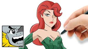 Next, sketch out the shape of her torso, and then draw a connecting line that will come from the bottom of her chest, and to the pelvic area which is in a triangular shape. How To Draw Poison Ivy Youtube