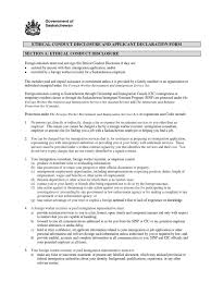 Use these forms to help you in the job application process. Ethical Conduct Disclosure And Declaration Form Ok Print Foreign Worker Employment