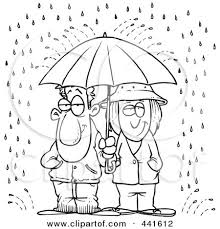 Find the perfect umbrella cartoon stock photos and editorial news pictures from getty images. Cartoon Black And White Outline Design Of A Couple Sharing An Umbrella In The Rain Posters Art Prints By Interior Wall Decor 441612