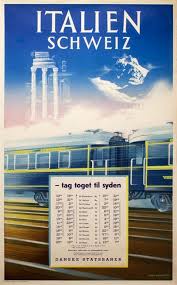 Suchen sie billigflüge von italien nach schweiz? Original Vintage Poster Dsb Tag Toget Til Syden Italien Schweiz For Sale At Posterteam Com