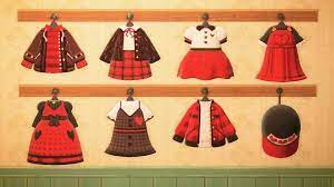 The dreambooks call red clothes the symbol of very strong feelings. Animal Crossing Qr Closet Red Black Clothing Collection