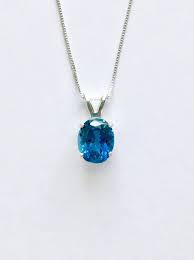 London Blue Topaz Necklace December Birthstone Necklace Blue Gemstone Necklace Genuine London Blue Topaz Necklace Blue Topaz Necklace Blue Gemstone Necklace