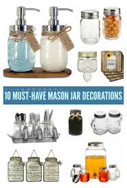 10 Of The Cutest Mason Jar Decorations For Your Kitchen Mom By The Beach Mason Jar Decorations Mason Jar Kitchen Decor Mason Jar Diy