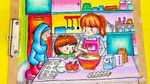 Cara mewarnai gradasi pohon 123vid. Cara Menggambar Dan Mewarnai Tema Memasak Baking Dengan Gradasi Warna Oil Pastel Untuk Pemula Youtube