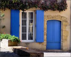 Volets Et Porte Bleu Volets Bleus Portes Bleues Facade Maison