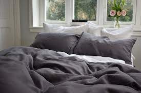 Discover your most incredible night's sleep with our pure linen duvet covers. Secret Grey Linen Bedding Grey Linen Duvet Sets Chalk Pink Linen Company
