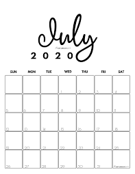 You can write down holidays and events and make it your own. Cute Free Printable July 2021 Calendar Saturdaygift Calendar Printables Monthly Calendar Printable July Calendar