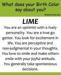Your Birth Color Is Lime Birth Colors Color Meaning Chart Chill Quotes