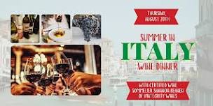 Summer In Italy Wine Dinner