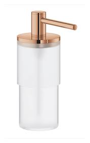 Wall mounted shampoo and conditioner dispenser, double dispensers with 6 waterproof labels and 2 stainless steel holders, no drill shower organizer liquid wash pump bottle and soap dispenser 5.0 out of 5 stars 5 Grohe 40306da3 Atrio Wall Mounted Soap Dispenser Polished Pink Gold Vieffetrade