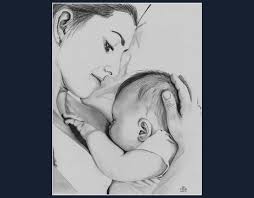 Mothers Love In Pencil Creative Art Sketching Touchtalent Com Com Baby Art Pictures Mother And Child Drawing Mom Drawing