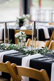 It all started with some whimsical black and white dinner plates i spotted in homegoods earlier in the week. 64 Elegant Black And White Wedding Table Settings Weddingomania