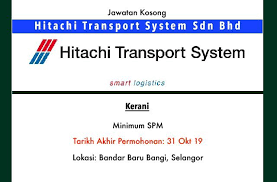 Its email address is skawahara@hitachi.co.in and its registered address is eros corporate towers level 15, nehru place new delhi south delhi dl 110024 in Jawatan Kosong Terkini Hitachi Transport System Sdn Bhd Bangi Kerja Kosong Bagus
