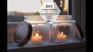 The wonderful thing about these diy frosted glass jam jar luminaries is that they look beautiful no matter what time of day it is. Diy Frosted Mason Jar Cynch Makes Youtube