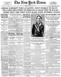 Amelia Earhart Flies Atlantic First Woman To Do It Amelia Earhart Vintage Newspaper Old Newspaper