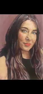 Soft pastel portrait of a daughter