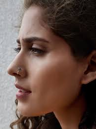 Buy Silver Black Nose Ring Online At Theloom Black Nose Ring Nose Jewelry Silver Nose Ring