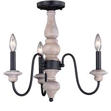4.7 out of 5 stars. Georgetown 19 In W Gray Wood Farmhouse Chandelier Semi Flush Mount Ceiling Light 19 In W X 17 In H X 19 In D Overstock 28855351