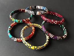 Fine Bangle Bracelet In Wax 1 1cm Unit Or Batch Unique Colorful And Washable Patterns Original And Trendy Gift Idea Bracelet Jonc Idee Cadeau Original Bracelet