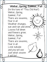 Description This Is A Poem Song That Implements The Four Seasons Rationale I Chose This Song Because It Kindergarten Songs Classroom Songs Preschool Music