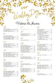 wedding seating chart poster elegant gold and black scroll