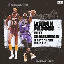 First off, he was a legit 7 feet 1 and change in his bare feet. Nba On Tnt On Twitter Lebron Has Passed Wilt Chamberlain For 5th Place On The Nba S All Time Scoring List 31 420 Counting
