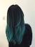 Ombre Brown And Blue Hair
