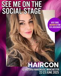 Absolutely buzzing to be hitting the Social Stage at this year's HairCon!  Proud to be sharing the space with my fellow MOOD Artistic Team queens Emma  Holt and Marlene Lamont. Get ready