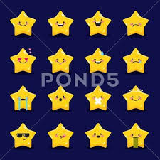 Vector Star Emoticons Collection Cute Emoji Set Stock Illustration Ad Emoticons Collection Vector Star Emoji Set Emoticon Cute Emoji