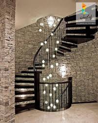أحدث ديكورات سلالم داخلية بتصميم مودرن موديل 2017 2018 لوكشين ديزين نت Spiral Stairs Design Staircase Chandelier Floating Staircase