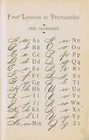 digital download 1895 school primer penmanship page