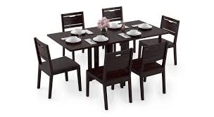 W62 x d39 x h30 (inch); Danton 3 To 6 Aries 6 Seater Folding Dining Table Set Urban Ladder