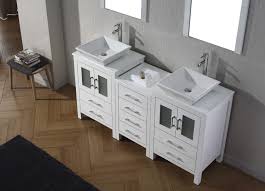 Introducing a collection that allows the consumer to have full control and customization of their. Virtu Usa Kd 70066 S Wh 001 Dior 66 Double Bath Vanity In White With White Engineered Stone Top And Square Sink With Brushed Nickel Faucet And Mirrors Millenespresso