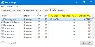 Now, you can click on 'task manager' to access the same. Check Gpu Usage Windows 10 Password Recovery