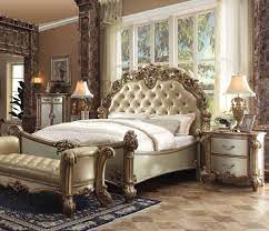 Maybe you would like to learn more about one of these? Buy Acme Vendome 22997ek King Panel Bedroom Set 4 Pcs In Gold Bone Polyurethane Online