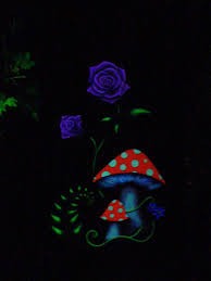 Mural For Alice In Wonderland Ride Painted By Roz Cotton Using Uv Paints
