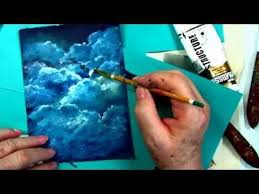 How To Paint Clouds Tutorial Free Step By Step Cloud Tutorial By Ginger Cook Cloud Painting Acrylic Painting Techniques Acrylic Painting Lessons