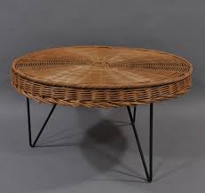Sixty designed by giuseppe bavuso for rimadesio is a coffee tables collection characterized by a wide variety of tops, from mat white acrylic to the collection of the ecolorsystem with a total of 50. Rattan Round Coffe Table From The Sixties Modulolab