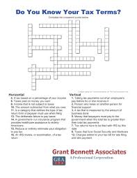 Maybe you would like to learn more about one of these? Grant Bennett Associates Can You Finish This Crossword Puzzle All About Taxes