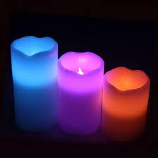 3 Piece Led Wax Candle Set W Built In Timer Remote Control Includes 2 3 4 Wax Candles Colorful Candles Led Candles Candles