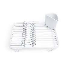 plastic sinkin in sink dish rack white